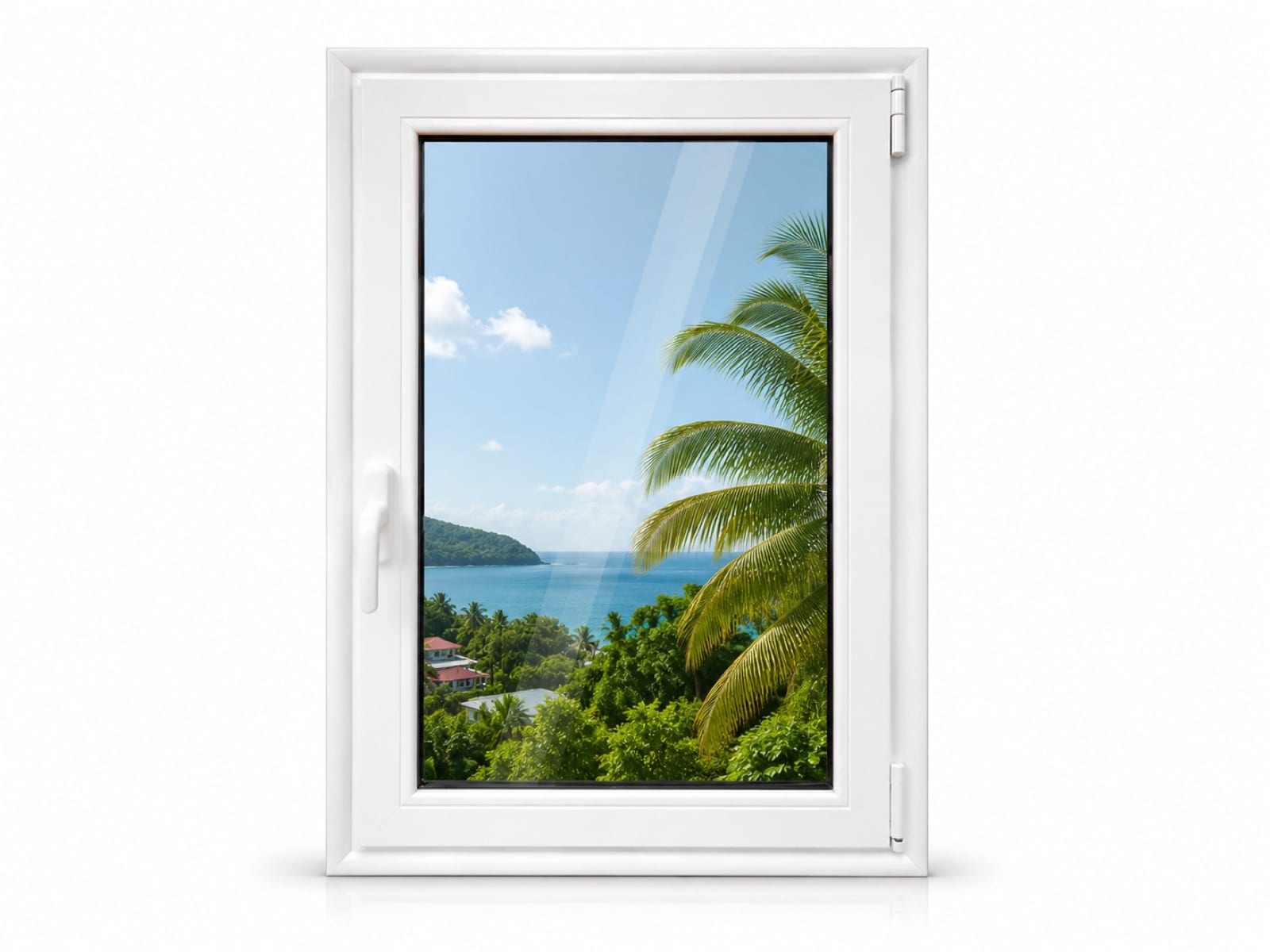 Fenêtre 1 battant en aluminium sur mesure en Martinique