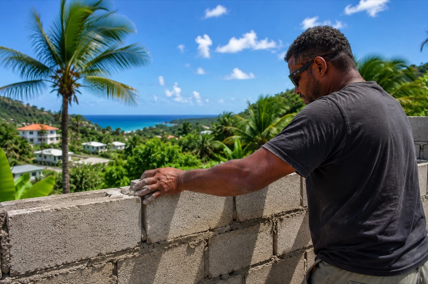 Travaux de maçonnerie et gros œuvre réalisés en Martinique