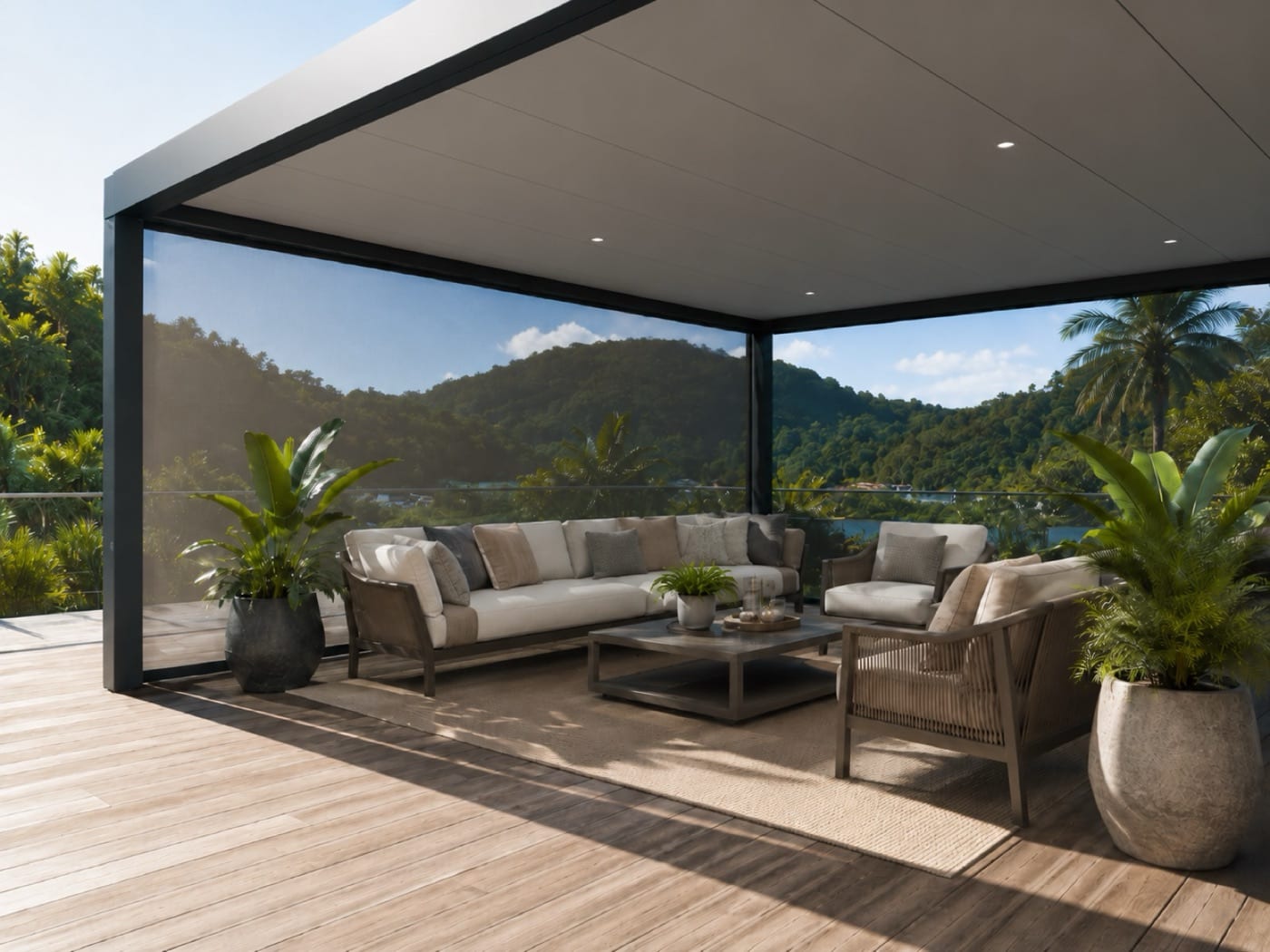 Pergolas en aluminium sur mesure en Martinique