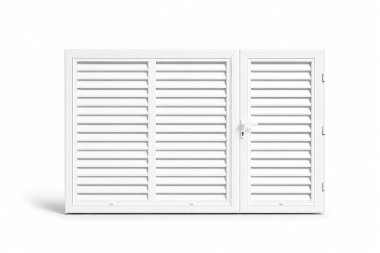 Portail 2 battants brise vue en aluminium sur mesure en Martinique