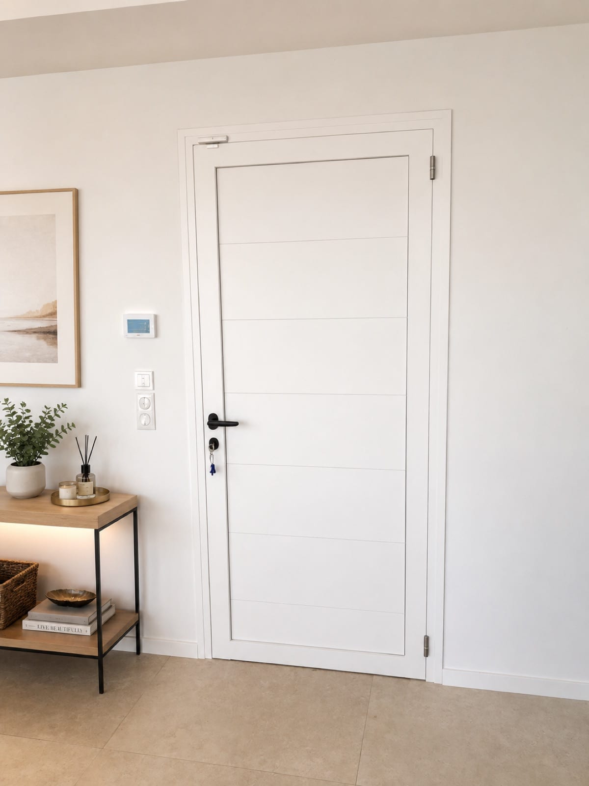Porte d'entrée aluminium sur mesure fabriquée en Martinique