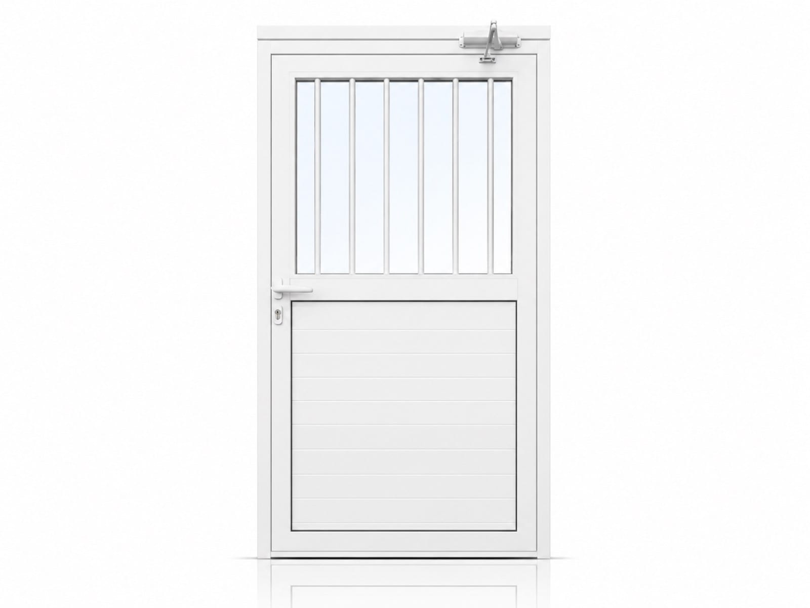 Porte 1 battant barreaudé en aluminium sur mesure en Martinique