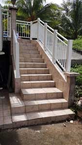Balcon en cours de construction en Martinique