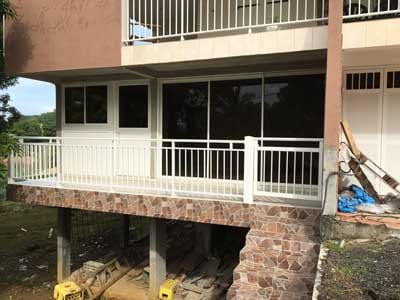Balcon réalisé par FOR HOME DESIGN en Martinique