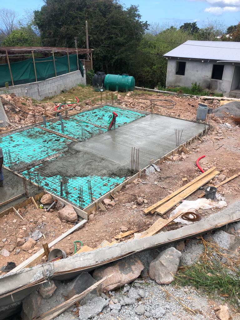 Chantier de maçonnerie réalisé par FOR HOME DESIGN en Martinique