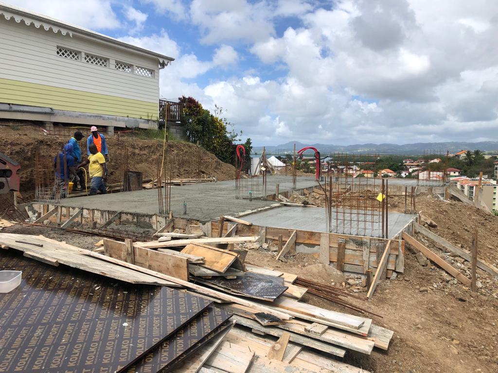 Chantier de maçonnerie réalisé par FOR HOME DESIGN en Martinique