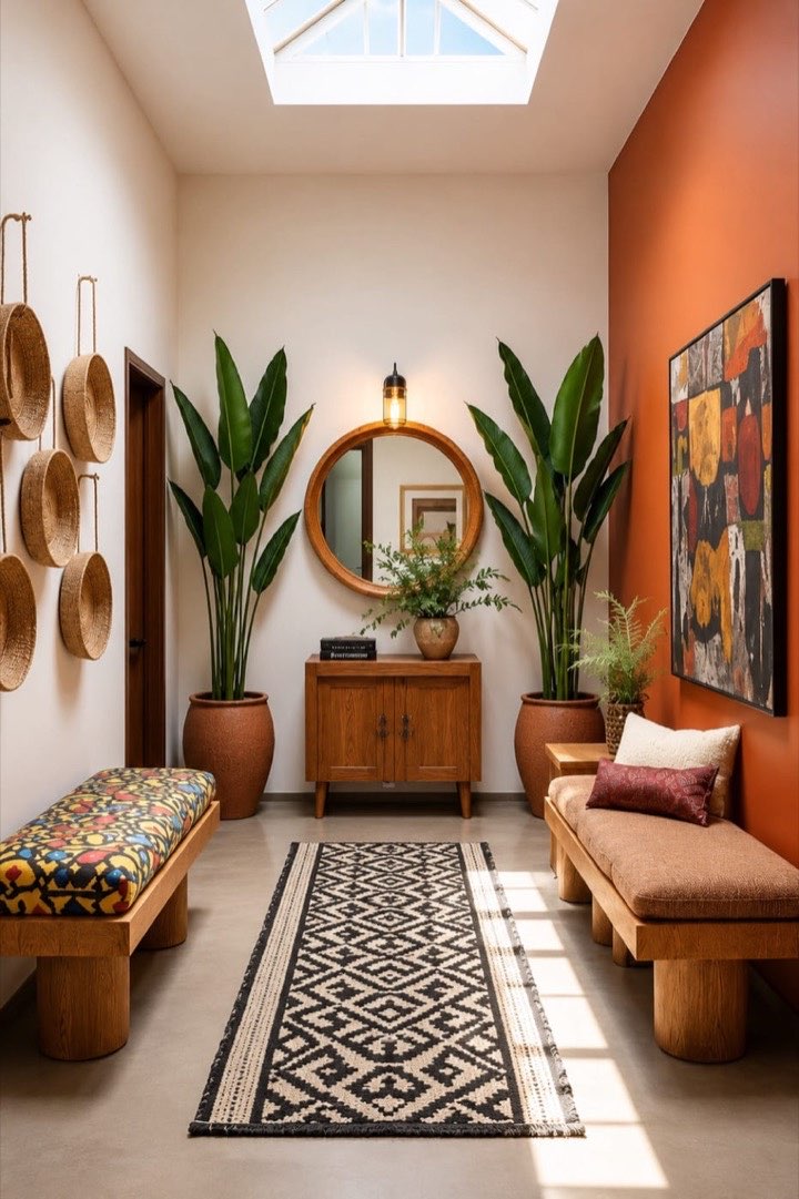 Intérieur rénové et décoré en Martinique avec agencement sur mesure